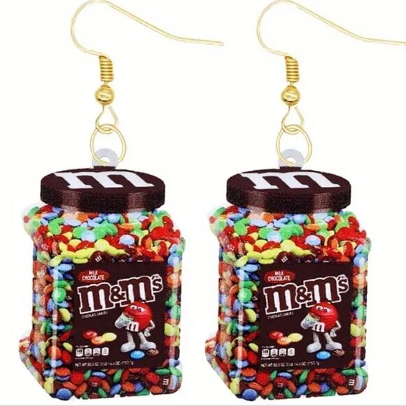 Fun dangling acrylic 5D pendant earrings - Picture 3 of 6